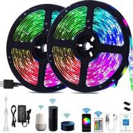 32.8ft werseon led strip lights kit - waterproof rgb 300led light strips, compatible with alexa & google home, music sync for room tv kitchen home party логотип