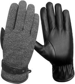 img 4 attached to 🧤 LETHMIK XL Men's Accessories - Touchscreen Acrylic Leather in Grey