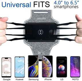 img 2 attached to 🏃 360° Rotatable Premium Sports Armband for iPhones (12/11 Pro/11 Pro Max/XR/XS Max/X/XS/8 7 6S Plus), Samsung Galaxy, LG, Moto, Pixel - Ideal for Running, Workout, Gym, and Jogging