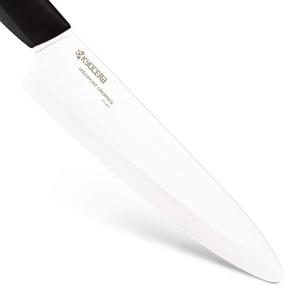 img 3 attached to 🔪 Kyocera Advanced Ceramic Revolution 4-piece Knife Set: High-quality Black Handle with White Blades - Perfect for Chef's, Santoku, Utility, and Paring