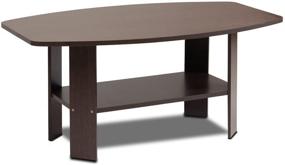 img 4 attached to 🏞️ Furinno 11179DBR: Sleek and Stylish Dark Brown Coffee Table for Simple Designs