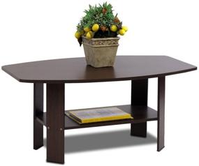 img 2 attached to 🏞️ Furinno 11179DBR: Sleek and Stylish Dark Brown Coffee Table for Simple Designs