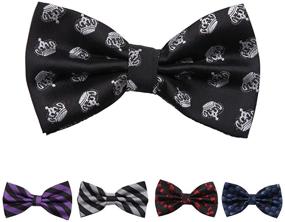 img 4 attached to DBFF0021 Multi Satin Romance Pre Tied Boys' Accessories and Bow Ties