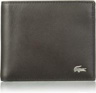 💼 lacoste men's large black billfold wallet - stylish men's accessories logo