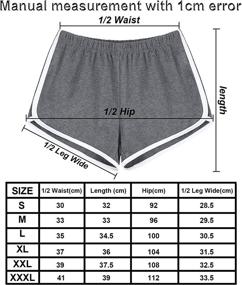img 3 attached to URATOT 6-Piece Cotton Sports Shorts: Women's Yoga, Dance, and Running Shorts