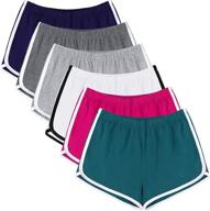 uratot 6-piece cotton sports shorts: women's yoga, dance, and running shorts logo