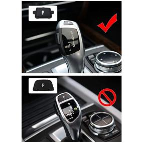 img 2 attached to 🔒 Jaronx BMW Gear Shift P Button Cover - Compatible with BMW 3' F30/F31/F34, 5' F10/F11, 7' F01/F02, X3 F25,X4 F26, X5 E70/F15, X6 E71/F16 Gear Shift Knob Lever Parking Button Replacement