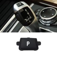 🔒 jaronx bmw gear shift p button cover - compatible with bmw 3' f30/f31/f34, 5' f10/f11, 7' f01/f02, x3 f25,x4 f26, x5 e70/f15, x6 e71/f16 gear shift knob lever parking button replacement logo