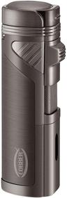 img 4 attached to 🔥 Powerful Cobber Torch Lighter: Quad 4 Jet Red Flame Butane Cigar Lighter with Punch - Gunmetal Gray - Refillable & Reliable