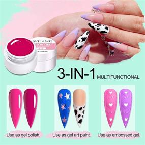 img 2 attached to 💅 Saviland Gel Paint Kit - 36 Colors Rainbow Candy Gel Nail Polish Set | Pink Nude White Blue Black Soak Off UV/LED Gel Polish Nail Kit with 15pcs Nail Brush for Nail Art Design