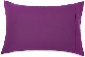 img 2 attached to 🛏️ Plum Standard Microfiber Pillowcases - 2-Pack, Amazon Basics - Lightweight, Super Soft & Easy Care