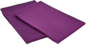 img 3 attached to 🛏️ Plum Standard Microfiber Pillowcases - 2-Pack, Amazon Basics - Lightweight, Super Soft & Easy Care