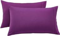🛏️ plum standard microfiber pillowcases - 2-pack, amazon basics - lightweight, super soft & easy care logo