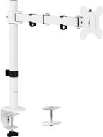 🖥️ vivo stand-v001w: versatile white desk mount stand for 13-27 inch lcd monitors - fully adjustable, tilt, articulating, vesa compatible logo