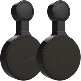 img 4 attached to 🔌 Настенное крепление для голосового ассистента Google Home Mini - компактно и удобно, с системой управления проводами для умных динамиков - скрывает неряшливые провода - отлично подходит для кухни и спальни (набор из 2 штук, черный).