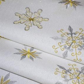 img 1 attached to 🎄 Grelucgo Embroidered Snowflakes Tablecloth: Perfect for a Festive Christmas Décor