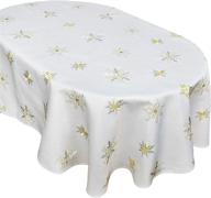 🎄 grelucgo embroidered snowflakes tablecloth: perfect for a festive christmas décor logo