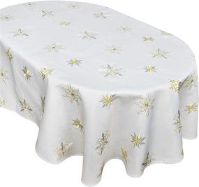 img 4 attached to 🎄 Grelucgo Embroidered Snowflakes Tablecloth: Perfect for a Festive Christmas Décor