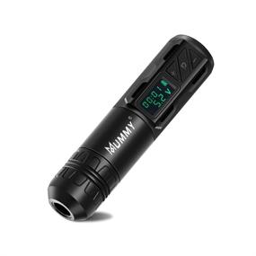 img 4 attached to 💉 Mummy Wireless Rotary Battery Pen Tattoo Machine - 1800mAh Power, Coreless Motor, LED Display (Black)