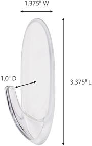 img 3 attached to 💪 Command Adhesive Hanging Hook - Large, Holds 4lbs, Clear, 3M 17093CLRES