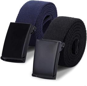 img 4 attached to 👦 AWAYTR Canvas Web Belts for Boys – Enhancing Boys' Accessories Collection