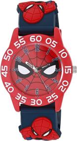 img 3 attached to 🕷️ Marvel Spider-Man Boys' Quartz Watch - Black Plastic Strap (Model: WMA000407)