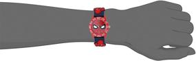 img 2 attached to 🕷️ Marvel Spider-Man Boys' Quartz Watch - Black Plastic Strap (Model: WMA000407)