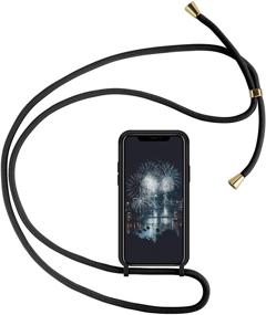 img 4 attached to 📱 abitku iPhone 11 Crossbody Case - TPU Silicone Lanyard Neck Strap - Black, 6.1 inch 2019