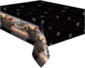 img 3 attached to 🍼 Mandalorian The Child Rectangular Plastic Tablecover - Unique Design, Multi Color, One Size - 1 Piece