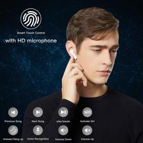 img 3 attached to Wireless Earbuds with Charging Case and Noise Canceling Technology - Enjoy Uninterrupted Music!