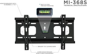 img 2 attached to 📺 Mount-It! Low-Profile Tilting TV Wall Mount Bracket for 32-55 inch Flat Screen TVs - 165 Lbs Load Capacity, 1.8 Inch Profile, Max VESA 400x200, Black (MI-368S/PLB42)