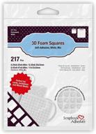 📐 scrapbook adhesives by 3l permanent pre-cut 3d foam squares - variety pack of 217, white - effective scrapbook supplies logo