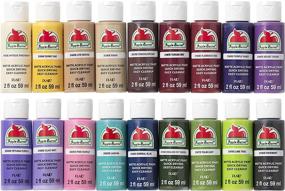 img 4 attached to 🎨 Apple Barrel PROMOABII Matte Finish Acrylic Craft Paint Set - Ideal for Beginners and Artists, Non-Toxic Formula for All Surfaces, Assorted Colors 2, 18 Count