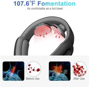 img 1 attached to 🔥 Ultimate Pain Relief: Intelligent Neck Massager with Heat | Neckology Electric Pulse Neck Massage for Deep Tissue Relaxation - 3 Modes, 15 Levels | Cordless Gift for Men, Women, and Dad