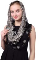 embroidered infinity traditional inspired mantilla logo