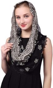 img 4 attached to Embroidered Infinity Traditional Inspired Mantilla