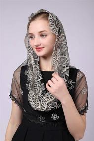 img 1 attached to Embroidered Infinity Traditional Inspired Mantilla