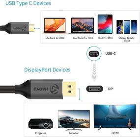 img 2 attached to 🖥️ AOOGO USB C to DisplayPort Cable 4K@60Hz, HDCP 2.2 Support, Thunderbolt 3, Max Resolution 3840x2160, Compatible with MacBook Pro, iMac, MacBook Air, iPad Pro 2018, P20, Mate10 (3 Feet 1M)