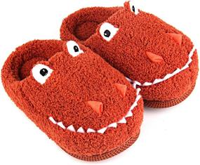 img 4 attached to 🏠 Warm and Cozy: Kiyoh Boys Girls House Slippers, Cute Animal Design for Kids, Toddler Indoor Shoes for Winter Comfort at Home