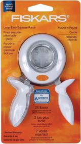 img 2 attached to Fiskars 1.5 Inch Large Circle Squeeze Punch - White, Model 174240-1001