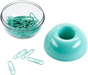 img 2 attached to MEI YI TIAN 100Pcs 28Mm Mint Green Paper Clips Medium With Paper Clips Holder Built-In Magnetic Ring For Desk Organizer Accessories (Mint Green)