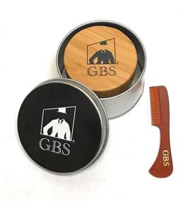 img 2 attached to G.B.S Premium Compact Wood Beard Brush with 2.5-inch Diameter Travel Canister, Tortoise 5-inch Coarse Fine Pocket Size, Tortoise Beard, Mustache Comb 3.375-inch for Effortless Grooming, Trimming, Detangling during Christmas