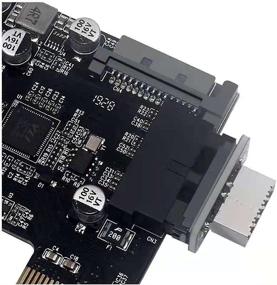 img 1 attached to 💻 Vertical USB 3.1 Front Panel Adapter - USB Type-A to USB 3.0 20Pin Header Connector