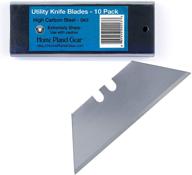 🔪 premium utility knife blades - 10 pack of heavy duty sk5 high carbon steel blades for box cutter refills - includes convenient storage box - universal fit for most cutters & knives logo