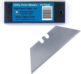 img 4 attached to 🔪 Premium Utility Knife Blades - 10 Pack of Heavy Duty SK5 High Carbon Steel Blades for Box Cutter Refills - Includes Convenient Storage Box - Universal Fit for Most Cutters & Knives