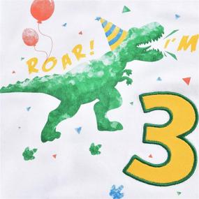 img 3 attached to Dinosaur 3rd Birthday Shirt: Perfect Gift for a Boy's Dino-Themed Party!