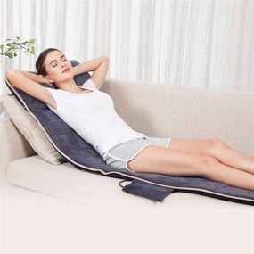 img 2 attached to Snailax Massage Mat: Full Body Vibrating Massager Cushion with 10 Motors & 4 Heat Pads for Relief