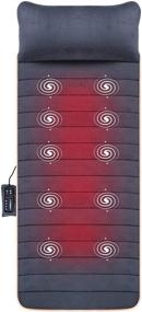 img 4 attached to Snailax Massage Mat: Full Body Vibrating Massager Cushion with 10 Motors & 4 Heat Pads for Relief