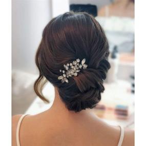 img 3 attached to 💎 Sparkling Rhinestone Bridal Hair Comb - Catery Crystal Bride Wedding Hair Accessories for Women and Girls (Silver)