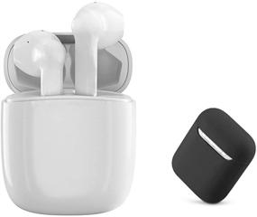 img 4 attached to 🎧 Очки Bluetooth Ultimate 5.0 Earbuds с защитным чехлом - премиум бас, встроенный микрофон - идеально подходят для работы, бега, путешествий, тренажерного зала